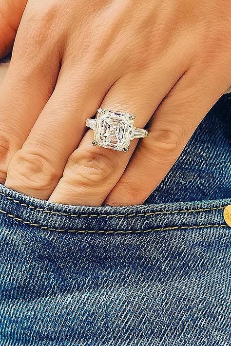 27 Engagement Ring Shapes and Cuts - 2019 Photo Guide | Wedding Forward Super Sparkly Engagement Ring, Asher Cut Engagement Ring, Asscher Ring, Kingdom Marriage, Asscher Cut Diamond Engagement Ring, Greer Garson, Oval Sapphire Engagement Ring, Asscher Engagement Ring, Most Beautiful Engagement Rings