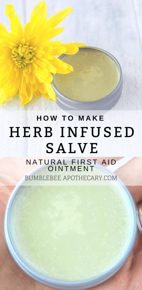 How to make herb infused salve #salve #herbs #diy Healing Salve, Salve Recipes, Herbal Salves, Healing Salves, Herbal Healing, Diy Beauty Recipes, Natural Health Remedies, Essential Oil Recipes, Natural Home Remedies