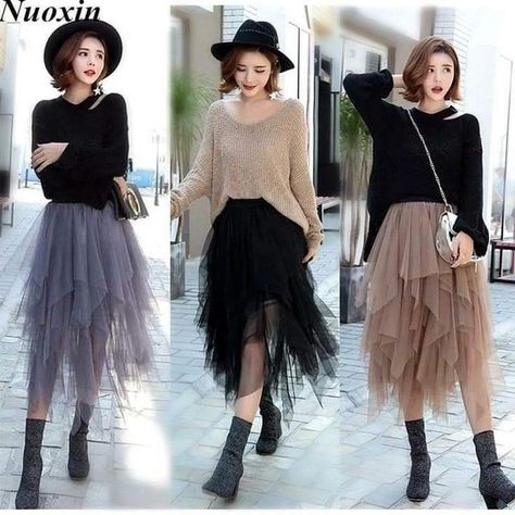 Tulle Skirt Outfits Casual, Tutu Skirt Outfit, Tulle Skirts Outfit, Tutu Skirt Women, Tule Rok, Stile Casual Chic, Tulle Skirt Black, Tulle Tutu Skirt, Casual Skirt Outfits