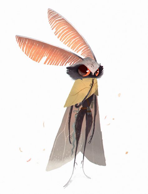 Character Design School, Insect Character, Magic Illustration, Character Design Challenge, Moth Art, Insect Art, Design School, Design Challenge, Creature Concept