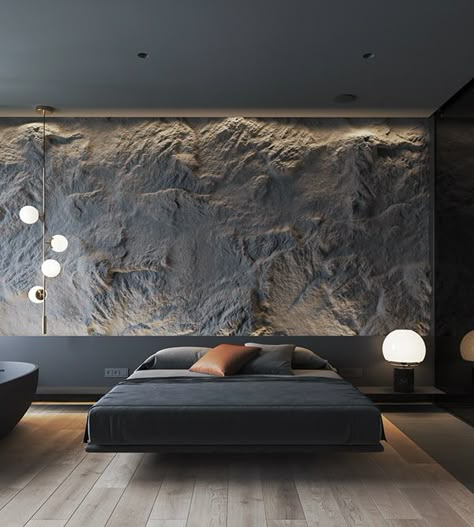 Interior Images, Floating Bed, Iceland Reykjavik, Luxury Bedroom Design, Reykjavik Iceland, Luxury Bedroom Master, Bedroom Bed Design, 아파트 인테리어, Dark Interiors