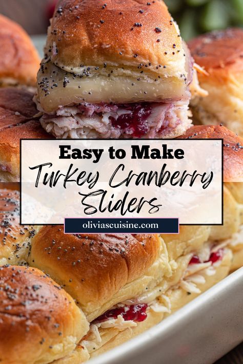 Cranberry Turkey Sandwich, Turkey Cranberry Sliders, Cranberry Sliders, Turkey Sandwich Thanksgiving, Sweet Hawaiian Rolls, Sliders Easy, Cranberry Recipe, Sliders Recipes, Cranberry Turkey