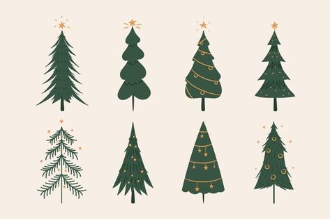 9 Foot Christmas Tree, Illustrated Christmas Tree, Drawn Christmas Tree, Christmas Tree Illustration, Xmas Drawing, Christmas Tree With Presents, Hand Drawn Christmas, Slim Christmas Tree, Christmas Tree Collection