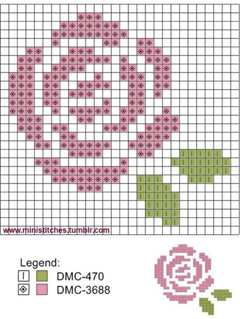 Rose Knitting Pattern, Canvas Template, Rose Cross Stitch Pattern, Tiny Cross Stitch, Tapestry Crochet Patterns, Pola Kristik, Cross Stitch Patterns Flowers, Mini Cross Stitch, Cross Stitch Borders