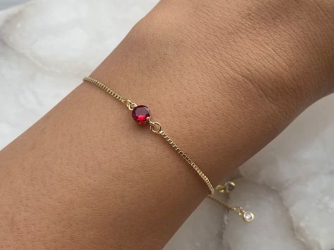 Red Gems, Silver Heart Bracelet, Gold Plated Bracelet, Brass Bracelet, Star Ruby, Gold Plated Bracelets, July Birthstone, Red Garnet, Leather Pouch