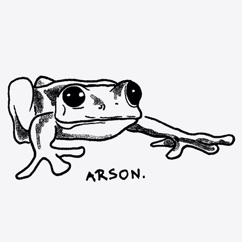 Arson Frog Semi-Permanent Tattoo. Lasts 1-2 weeks. Painless and easy to apply. Organic ink. Browse more or create your own. Arson Frog, Cover Ups Tattoo, Frog Tattoo, Frog Tattoos, 4 Tattoo, White Drawing, Funny Frogs, Tattoo Cover, Frog Art