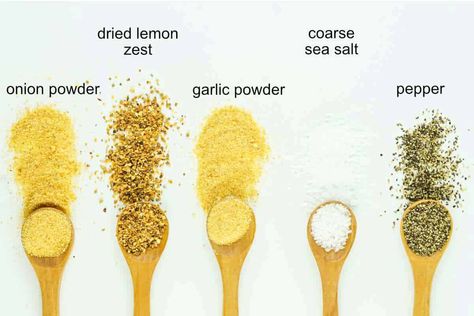 Best Lemon Pepper Seasoning | Smells Like Delish Lemon Pepper Recipes Spices, Diy Lemon Pepper Seasoning, Homemade Lemon Pepper Seasoning, Lemon Pepper Spice Blend, Diy Chicken Seasoning Spice Mixes, Homemade Greek Seasoning Spice Mixes, Dried Lemon Zest, Haitian Recipes, Gourmet Salt