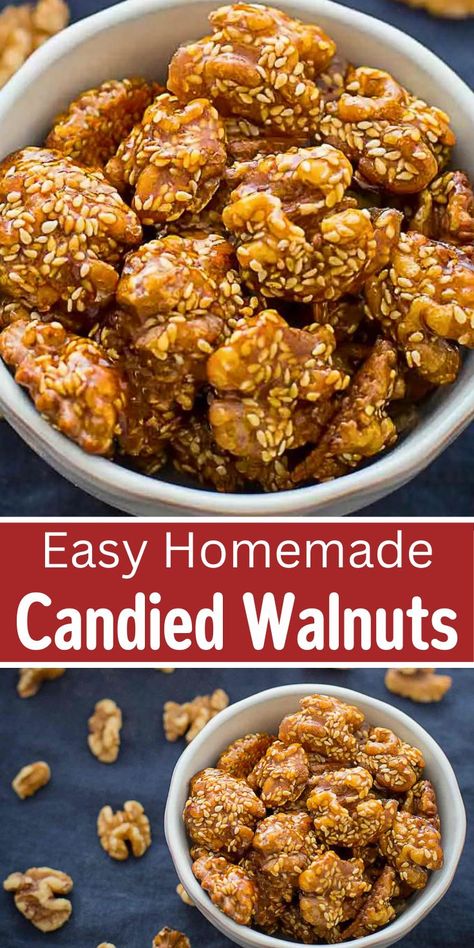 Candied nuts recipe easy, Candied nuts recipe christmas, Sweet and spicy nuts recipe, Walnut recipes dessert, Holiday baking, Flavored nuts, Walnuts recipe, Walnut recipes, Roasted walnuts, Snacks, Nut recipes, Candied walnuts easy oven, Glazed walnuts recipe, Candied walnuts recipe, Walnut, Glazed walnuts Walnut Candy Recipes, Candy Walnuts Recipe Easy, Candied Walnuts Easy, Walnuts Candied, Walnut Recipes Dessert, Walnut Candy, Food Thanksgiving Dinner, Candied Walnuts Recipe, Candied Walnuts For Salad