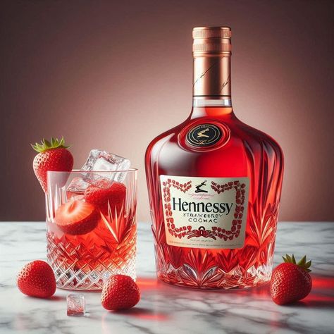 .That Strawberry Hennessy hit Different!!! #iykyk #hennessey #cognac Hennessey Drink, Strawberry Hennessy, Hennessy Drinks, Future Rapper, Hit Different, Illusion Art, Cafe Food, Aesthetic Food, Cognac