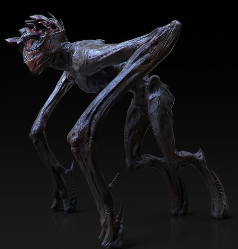 Scary Monsters Concept Art, A Quiet Place Alien, A Quiet Place Art, A Quiet Place Monster, Quiet Place Monster, Body Horror Monster, Spirit Monster, Monster Transformation, The Quiet Place