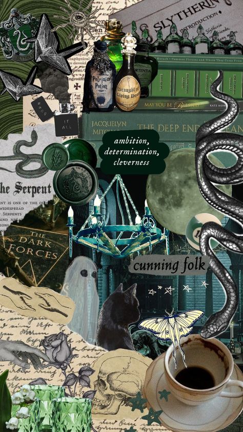 #slytherin #harrypotter #green Green Apple Icons, Harry Potter Wall Collage, Slytherin Collage, Phone Costume, Harry Potter Bulletin Board, Narnia Shifting, Slytherin Core, Harry Potter Collage, Hp Wallpaper