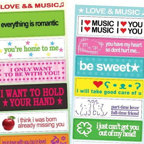 LOVE&&MUSIC : Sticker Sheets ! ★♪ #art #stickersheet #artph Lyrics Design, Lyrics Stickers, Sticker Design Ideas, Mood Stickers, Graphic Stickers, Graphic Design Infographic, Peach Aesthetic, Self Branding, Graphic Design Student