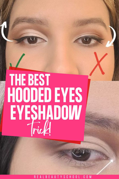 Unlock the secrets to perfect eyeshadow for hooded eyes with these amazing makeup tips and tricks! Discover easy-to-follow steps to enhance your eye makeup and make your eyes pop. Whether you're a makeup beginner or a pro, these techniques will revolutionize your look. Don't miss out on these must-know eyeshadow hacks for stunning hooded eye makeup application! Eyeshadow Hacks, Cut Crease Hooded Eyes, Contour For Round Face, Eye Makeup For Hooded Eyes, Eyeshadow For Hooded Eyes, Hooded Eye Makeup Tutorial, Hooded Eyelids, Eye Makeup Application, Eyeshadow Tips