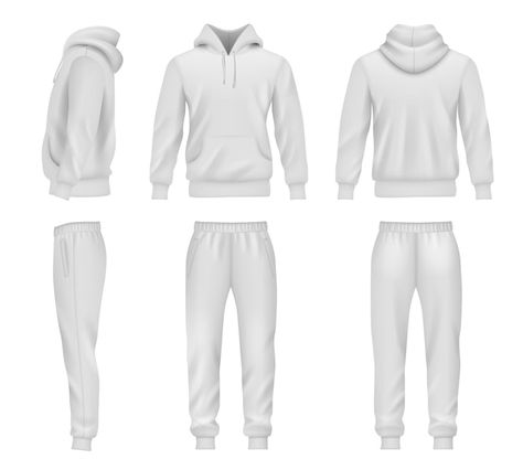 Tracksuit Mockup, Pants Mockup, Hoodie Tracksuit, Clothing Templates, White Tracksuit, Sweatpants For Men, Hoodie Mockup, Man Fashion, Clothing Mockup