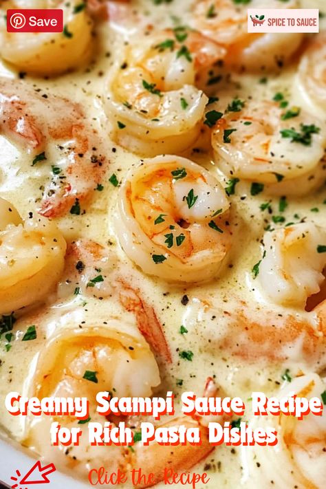 This creamy scampi sauce recipe adds a touch of elegance to any shrimp dish with its rich garlic white wine flavor. You’ll love how easy it is to create restaurant-quality shrimp with white sauce at home. Save this pin to keep this delicious shrimp sauce recipe handy for your next special dinner!

#ScampiSauceRecipe #CreamyScampi #HomemadeSauce #SeafoodLovers #EasyRecipe #CookingTips #PastaSauce #GourmetCooking #DeliciousDishes #RecipeInspiration Shrimp Scampi Cream Sauce, Garlic Scampi Sauce, Creamy Scampi Sauce, Creamy Garlic Shrimp Scampi, Shrimp White Wine Sauce, Shrimp In White Wine Garlic Sauce, Scampi Sauce Recipe Pasta, Shrimp Scampi Recipe Creamy, Easy Scampi Sauce