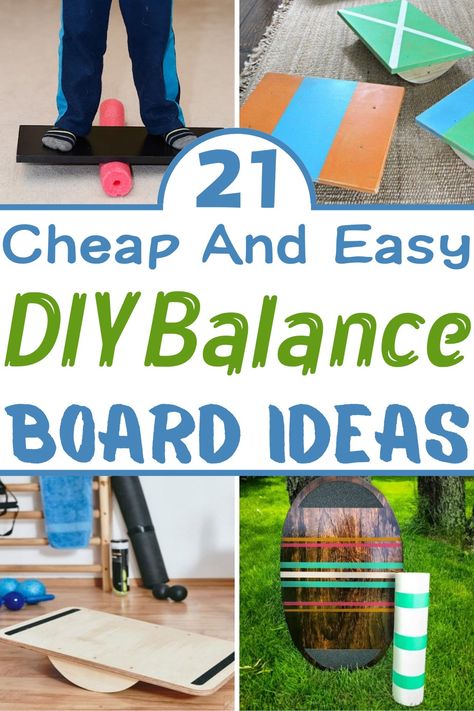 21 Cheap And Easy DIY Balance Board Ideas Diy Balance Board, Kids Balance Board, Home Gym On A Budget, Homemade Gym Equipment, Diy Gym Equipment, How To Apply Polyurethane, Balance Training, Balance Trainer, Diy Gym