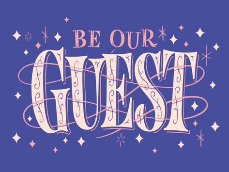 Be Our Guest! lettering midcentury guest disney beast beauty Mary Kate Mcdevitt, Christmas Fonts Free, Creative Typography Design, Bg Design, Hand Lettering Inspiration, Be Our Guest, Christmas Fonts, Creative Typography, Lettering Style