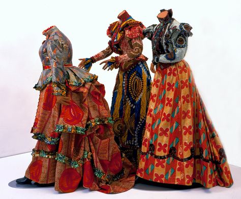 Yinka Shonibare.  Great textiles. Speed Art Museum, Yinka Shonibare, Dutch Wax Print, Fashion Atelier, 18th Century Women, Madeleine Vionnet, Sonia Delaunay, Philip Treacy, Incredible Art