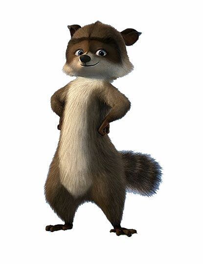 Robert Junior, Over The Hedge, Dreamworks Art, Dreamworks Characters, Funny Memes About Girls, Kids' Movies, Dreamworks Animation, Funny Character, Bruce Willis