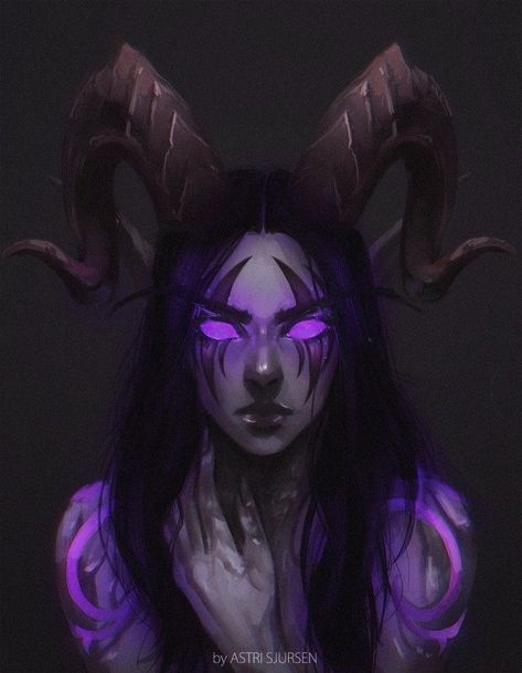 Purple Demon Girl Horns Dark Demon Art, Purple Tiefling, Purple Demon, Pfp Purple, Buda Wallpaper, Dark Demon, Demon Aesthetic, Art Pfp, Female Demons