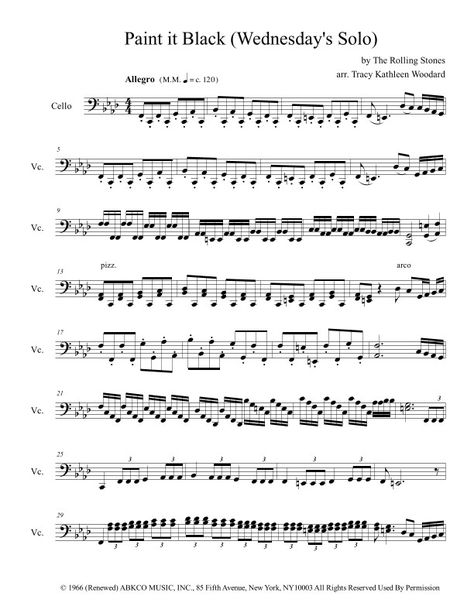 Paint It Black Cello Sheet Music, Cello Music Sheet For Beginners, Free Cello Sheet Music, Bass Clef Music, Paint It Black Violin Sheet Music, Cello Sheet Music For Beginners, Cello Music Sheet, Notes For Violin, Cello Songs