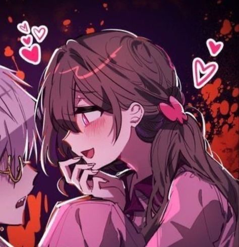 Join discord.gg/featherpfps for more!! Matching Couple Pfp Kissing, Black Hair Boy, Yandere Girl, Matching Anime, Picture Editing Apps, Couple Pfp, Yandere Boy, Match Icons, Best Anime Couples