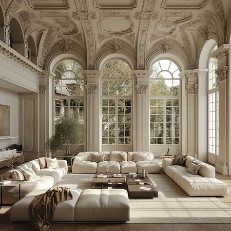 20+ Modern Classic Living Room Inspirations for a Chic Home • 333+ Images • [ArtFacade] French Country House Interior Design, Castle Home Aesthetic, Old Money Interior Design, Old Money Interior, Classy House, Mansion Living Room, Modern Classic Living Room, Mansion Living, Classical House