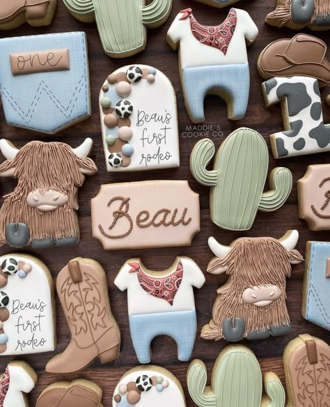 Cowboy Baby Shower Theme, Cow Baby Shower Theme, Rodeo Baby Shower, Cowboy First Birthday, Cowboy Themed Birthday Party, Baby First Birthday Themes, Rodeo Birthday Parties, Rodeo Party, Boys First Birthday Party Ideas