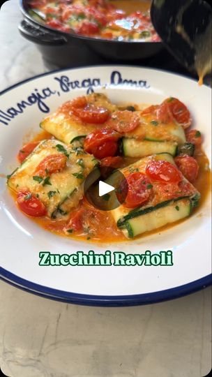 56K views · 3.6K reactions | For episode 8 of ITA-LEAN we are making low carb ZUCCHINI RAVIOLI! I shared a recipe for zucchini ravioli about 4 years when I had about 100,000 followers and it went viral. This version is light and fresh and there’s the option to use either low fat ricotta or whipped cottage cheese. Click on the Ita-lean button at the top of my page for more recipes like this.

Serves 2 to 3

Ingredients:
3 tbsp olive oil
4 cloves garlic minced or grated
32 ounces grape tomatoes cut in ½
1 tsp salt
½ tsp pepper
¼ cup fresh basil
10 ounces low-fat ricotta or whipped cottage cheese
½ cup grated parmigiano reggiano
Zest from one lemon
2 tbsp fresh chopped parsley
1 egg whisked
26 zucchini ribbons (approximately 3 zucchini)

Note: Drain the ricotta or cottage cheese of any excess Whipped Cottage Cheese, Recipe For Zucchini, Zucchini Ravioli, Zucchini Ribbons, Meatless Dinner, Low Carb Zucchini, Parmigiano Reggiano, More Recipes, Cauliflower Recipes