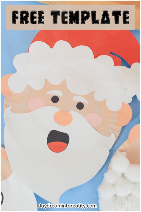 Create a festive atmosphere with our Paper Plate Santa Craft! This DIY project is perfect for Christmas activities at home or in classrooms. Using our free printable template, children can craft their own Santa Claus with a paper plate and cotton balls for a fluffy beard. It's ideal for toddlers, preschoolers, and kindergarteners to enjoy a fun, hands-on experience during the holiday season. Spark creativity and fine motor skills development with this simple and engaging craft idea! Santa Paper Plate Craft, Paper Plate Santa Craft For Kids, Santa Preschool Activities, Santa Preschool Crafts, Preschool Santa Craft, Santa Templates Free Printable, Santa Art Projects For Kids, Christmas Activities At Home, Paper Plate Santa Craft