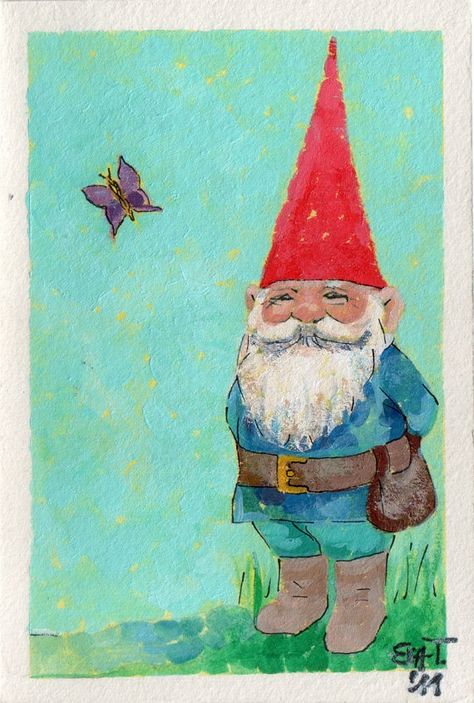 . Cute Gnome Drawing, Gnome Drawing, Gnomes Book, David The Gnome, Gnome Art, Elves And Fairies, Fairies Elves, Woodland Theme, Gnome Garden