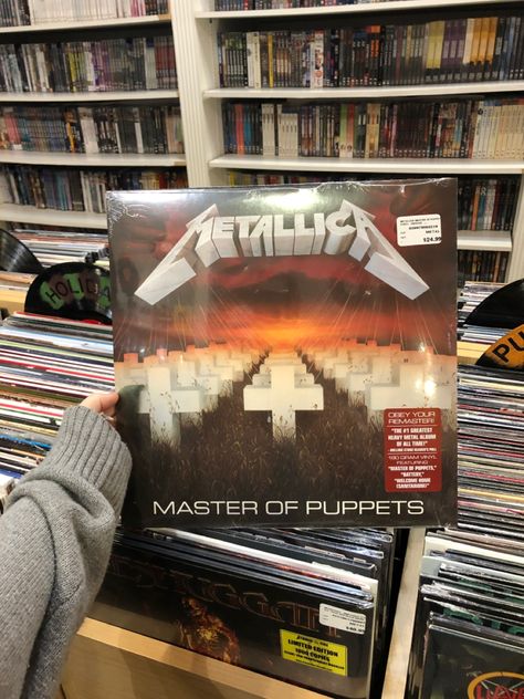 Metallica Vinyl, Pink Cd Player, Miya Core, Metallica Cd, Metal Vinyl, Vinyl Albums, Vinyl Aesthetic, Vinyl Store, Master Of Puppets