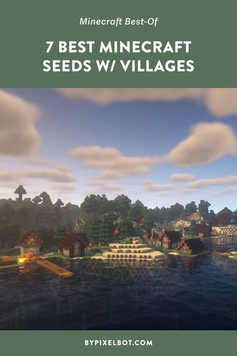 7 Beautiful Minecraft Seeds with Villages You Should Know Minecraft Seeds Pocket Edition, Beautiful Minecraft Seeds, Cool Minecraft Seeds, Cottagecore Minecraft, Minecraft Village, Minecraft Seeds, Forest Village, Minecraft Seed, Build Your House