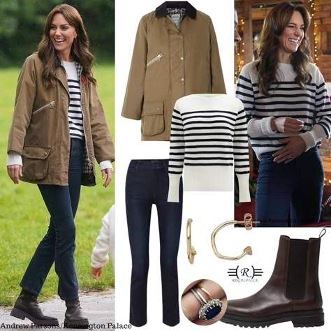 Princess Kate Style Casual, Kate Middleton 2023 Style, Princess Of Wales Style, Kate Middleton Sweater, Kate Middleton Street Style, Kate Middleton Capsule Wardrobe, Kate Middleton Barbour, Catherine Princess Of Wales Style, Kate Middleton Winter Style