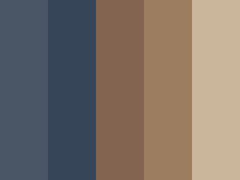 Blue Brown Color Palette, Blue Brown Room, Blue Color Pallet, Brown Ocean, Brown And Blue Living Room, Straight Legged Pants, Beige Color Scheme, Beige Color Palette, Brown Rooms