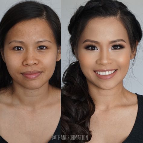 Makeup, bridal makeup, Asian makeup, natural makeup, before and after, OC makeup artist, Asian makeup Asian Makeup Natural, Asian Makeup Before And After, Asian Eyebrows, Asian Wedding Makeup, Before And After Makeup, Makeup Asian, Wedding Hairstyles And Makeup, Wedding Guest Makeup, Asian Bridal Makeup