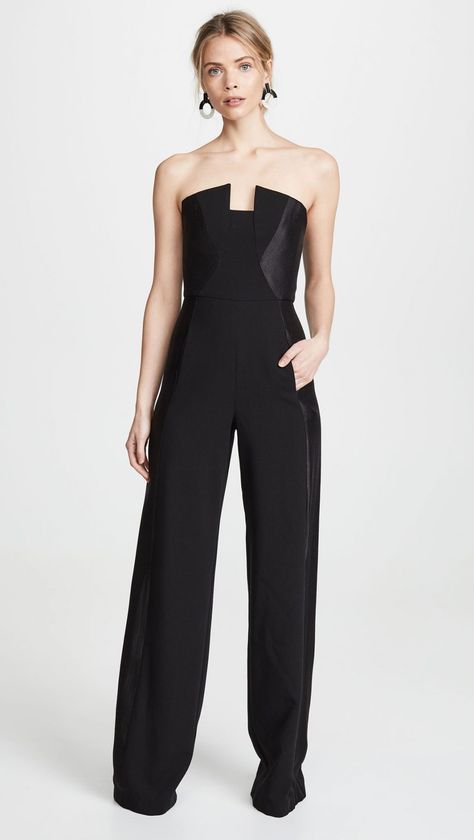 Outfit Elegantes, Jumpsuit Outfit, Black Halo, Black Women Fashion, Black Romper, Fashion Editor, Black Jumpsuit, Luxury Outfits, Jumpsuits For Women