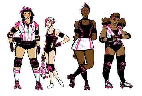 Derby Names, Roller Derby Art, Ouji Fashion, Roller Derby Girls, Derby Outfits, Boom Studios, Lady Art, Derby Girl, Roller Skaters