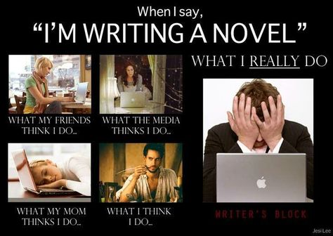 When I say I'm writing a novel... - Writer Problems, Writing Problems, Writer Memes, Writing A Novel, Writer Humor, Writing Humor, Writing Memes, A Writer's Life, Writers Write