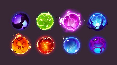 Cartoon energy spheres magic fantasy orb asset Vector Image Ball Coloring Pages, Plasma Ball, Elemental Magic, Super Powers Art, Sakura Kinomoto, Magic Design, Light Flare, Vector Cartoon, Energy Balls