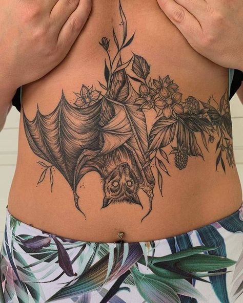 Underboob Tattoo Ideas, Under The Breast Tattoo, Tattoo Under Chest, Underboob Tattoos, Sternum Tattoos, Delicate Tattoos For Women, Underboob Tattoo Designs, Underboob Tattoo, Bat Tattoo