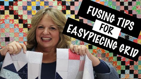 SUMMARY:  1. Iron squares and half square triangles to EasyPiecing foundation 2. Fuse panels together to eliminate pinning! Easy Piecing Grid Patterns, Checkerboard Quilts, Fuse Panel, Grid Panel, Quilting 101, Half Square Triangles, Craft Show Ideas, Quilting Tips, Class Ideas