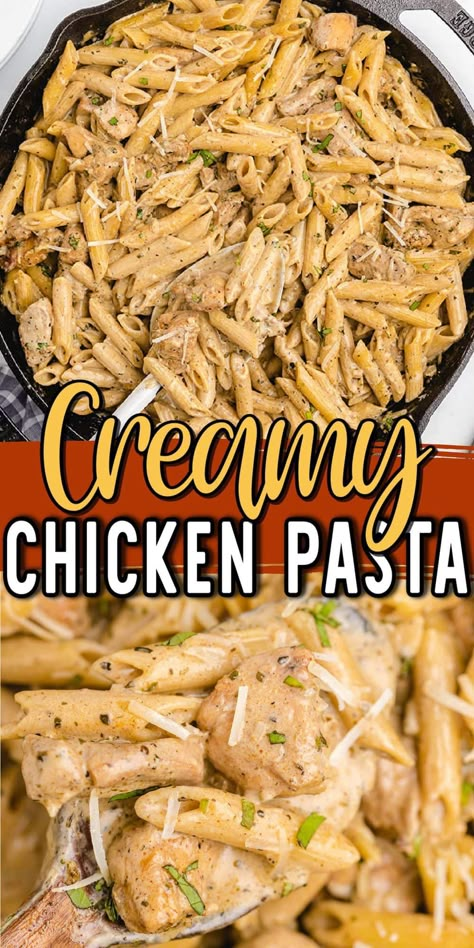 Cream Of Chicken Recipes Pasta, Cream Cheese Chicken And Noodles, Chicken Broth Sauce For Pasta, Chicken Pasta With Heavy Cream, Pasta With Chicken Cutlet, Pasta With Cream Sauce And Chicken, Pasta Chicken Cream Cheese, Cream Chicken Pasta Recipes, Chicken Pasta With Cream Sauce