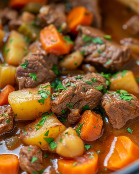 Poor Mans Stew, Irish Stew Recipe, Beef Stew Ingredients, Beef Steak Recipes, Irish Stew, Beef Casserole Recipes, Slow Cooked Beef, Beef Chuck, Comfort Dishes