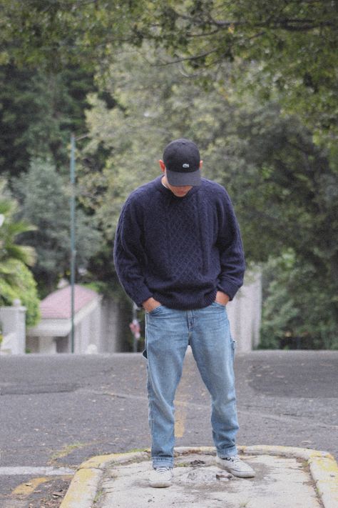 Outfit idea for winter season. Navy Blue Sweatshirt Outfit Men, Blue Sweatshirt Outfit Men, Navy Blue Sweatshirt Outfit, Blue Sweatshirt Outfit, Sweatshirt Outfit Men, Blue Sweater Outfit, Pullovers Outfit, Navy Blue Sweatshirt, Navy Sweatshirt