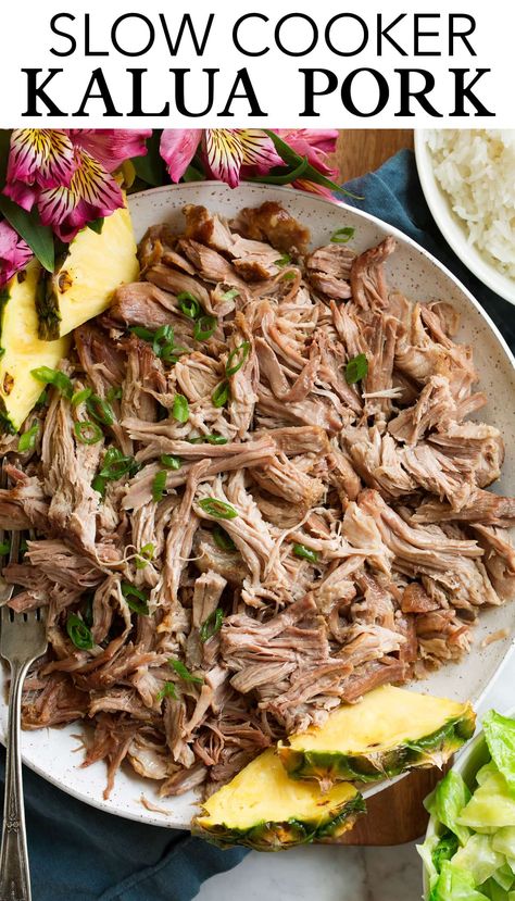 Sauteed Coleslaw, Kalua Recipe, Kalua Pork Crockpot, Hawaii Recipe, Roasted Coconut, Kalua Pork, Hawaiian Christmas, Crockpot Cooking, Crockpot Pork