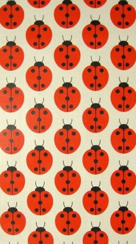 Vintage Designed Mid Century Modern Danish LADYBUG Wallpaper ~~ Sixties seventies Novelty Wacky Wallpaper, 60s Wallpaper, Nice Patterns, Mid Century Modern Wallpaper, 60s Patterns, Ladybug Wallpaper, Kitchen Wall Colors, Westlake Village, Lady Bugs