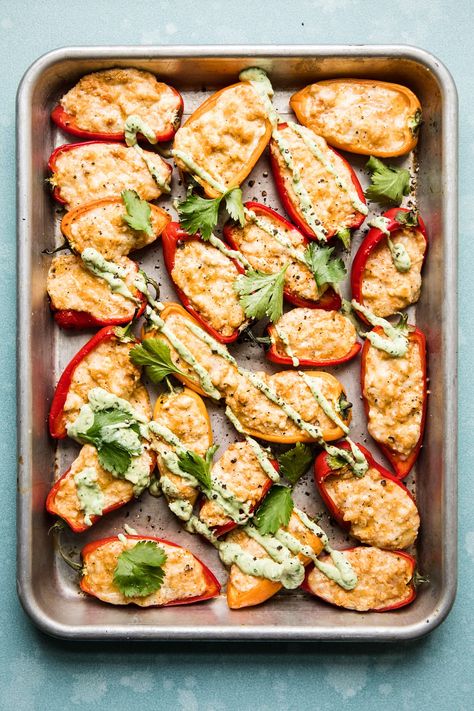 Mini Pepper Recipes, Mini Peppers Recipes, Warm Appetizers, Mini Peppers, Sour Cream Dip, Keto Appetizers, The Modern Proper, Modern Proper, Mini Sweet Peppers