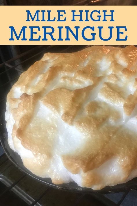 Merange Recipe, Marange Recipe, Mile High Meringue Recipe, Best Meringue Recipe, Mile High Meringue, Meringue Pie Topping, Easy Meringue Recipe, Easy Meringues, Cream Pie Filling