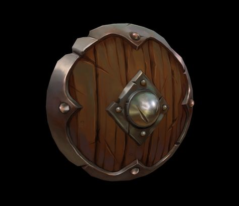 ArtStation - Wooden Shield Metal Props, Wooden Shield, Shield Icon, Viking Shield, Dungeons And Dragons Homebrew, Shield Design, Creature Concept Art, Prop Design, Creature Concept